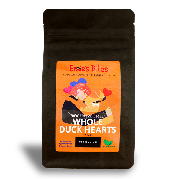 100% Whole Duck Hearts 72g